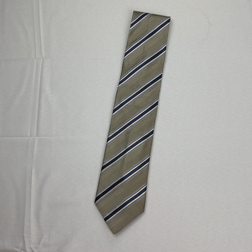 Canali Men's Tie 100% Silk Multicolored Striped / Made in Italy /61"x3.5"